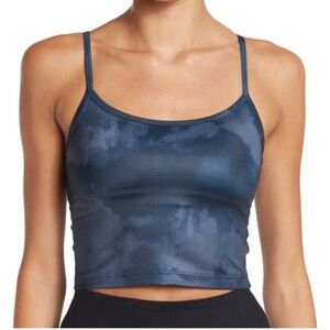 Women's Blue Tie-Dye Yoga Bra Crop Tank Beyond Yoga